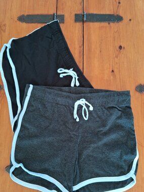 SWS Black and Charcoal Casual Shorts Set